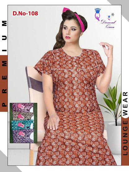 Meghya Diamond Queen Cotton Night Gowns Supplier Ahmedabad