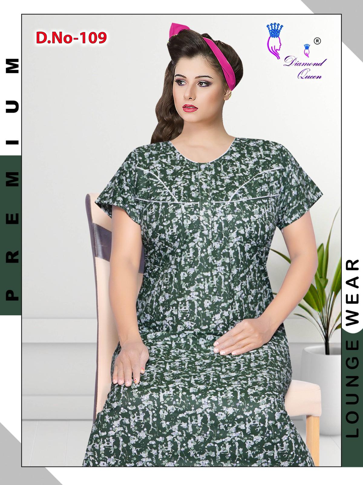 Meghya Diamond Queen Cotton Night Gowns Supplier Ahmedabad