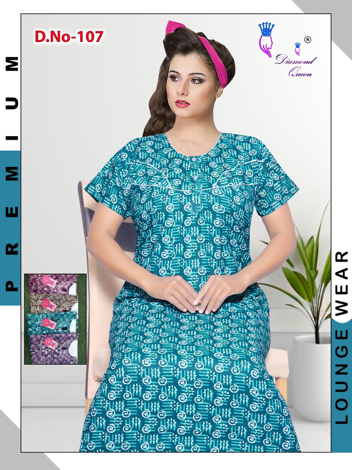 Meghya Diamond Queen Cotton Night Gowns Supplier Ahmedabad