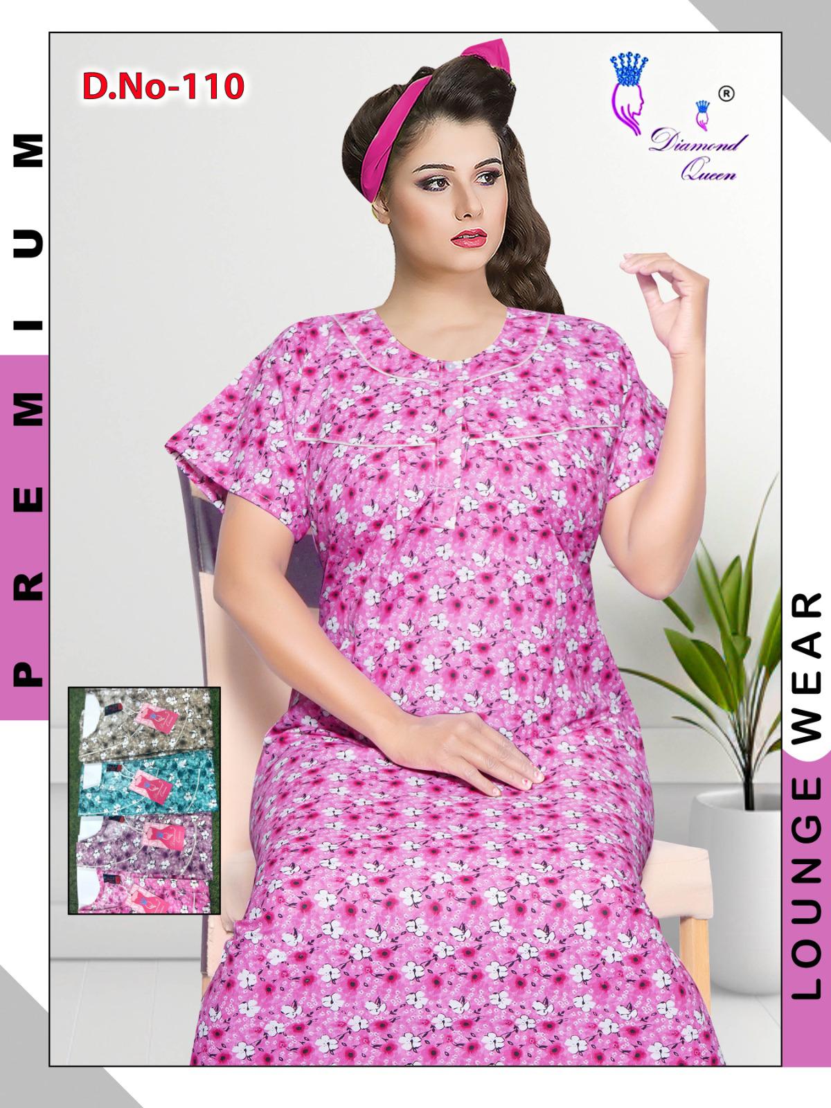 Meghya Diamond Queen Cotton Night Gowns Supplier Ahmedabad