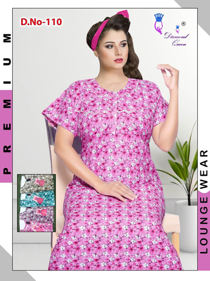 Meghya Diamond Queen Cotton Night Gowns Supplier Ahmedabad