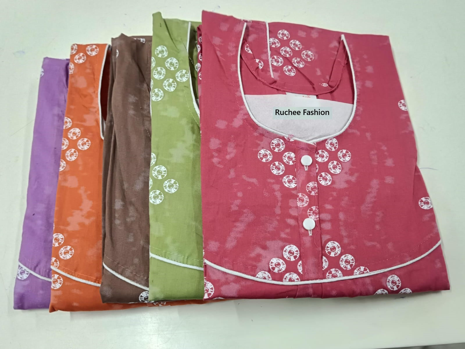 Megya 1706 Ruchee Fashion Cotton Night Gowns Manufacturer India