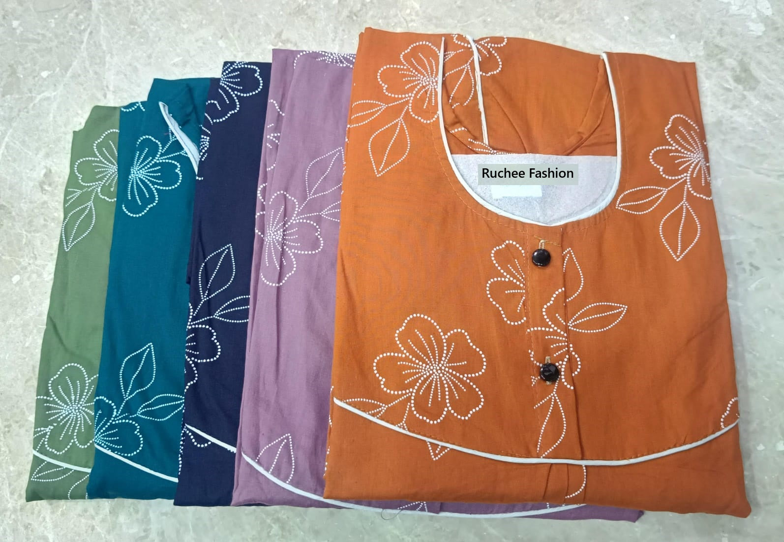 Megya 1706 Ruchee Fashion Cotton Night Gowns Manufacturer India