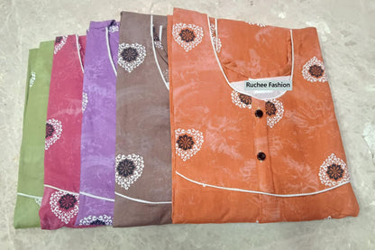 Megya 1706 Ruchee Fashion Cotton Night Gowns Manufacturer India