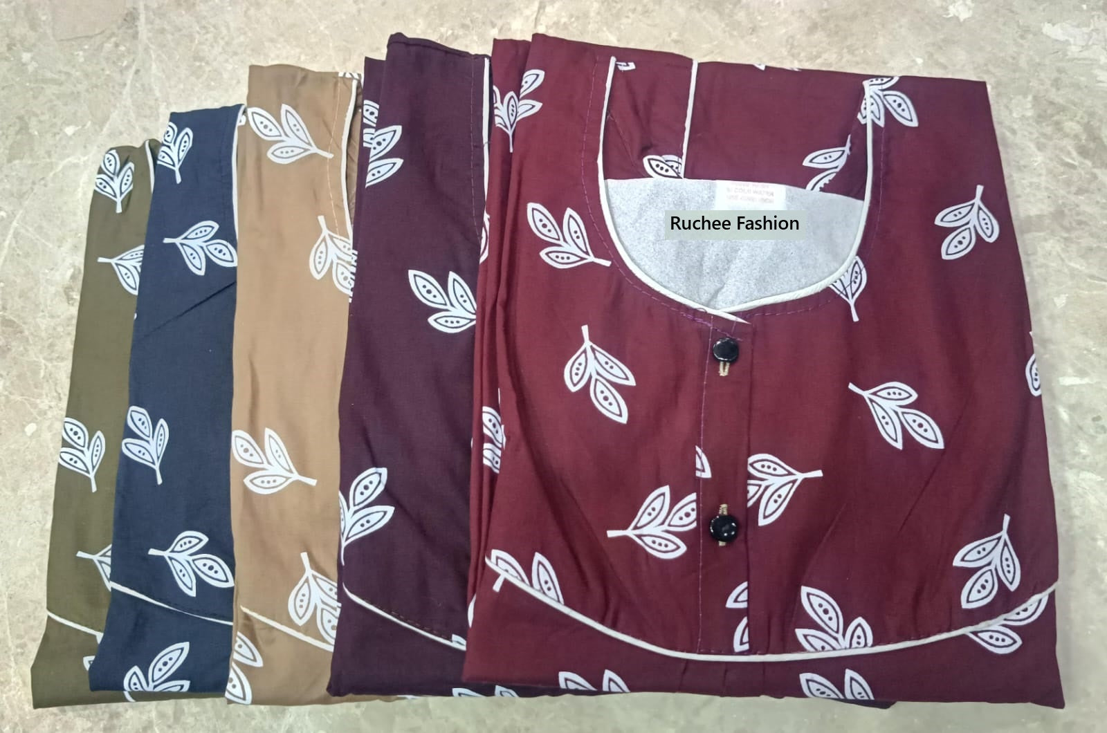 Megya 1706 Ruchee Fashion Cotton Night Gowns Manufacturer India