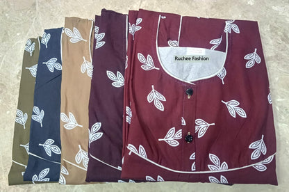 Megya 1706 Ruchee Fashion Cotton Night Gowns Manufacturer India