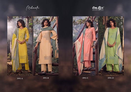 Mehaafi Omtex Lawn Cotton Pant Style Suits