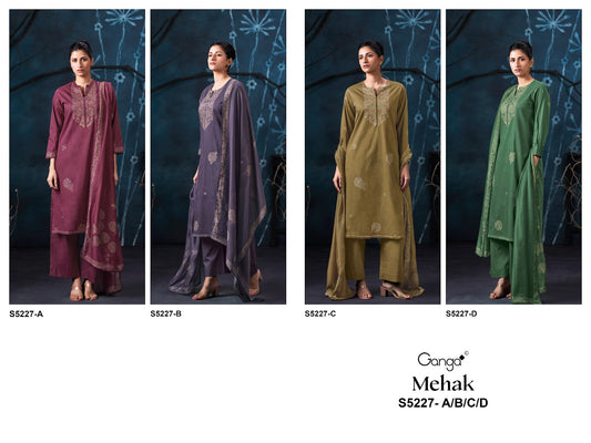Mehak S5227 Ganga Corduroy Pant Style Suits Wholesaler Ahmedabad