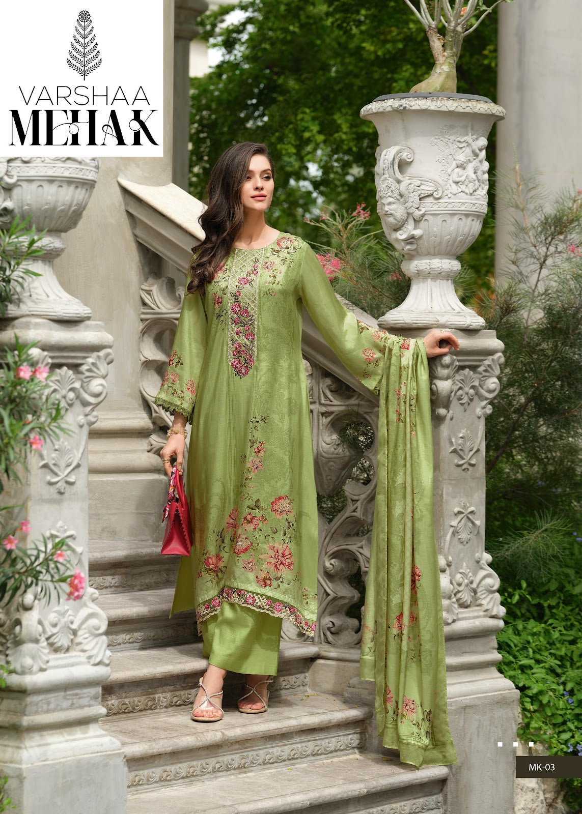 Mehak Varsha Fashions Viscose Muslin Pant Style Suits Manufacturer Ahmedabad