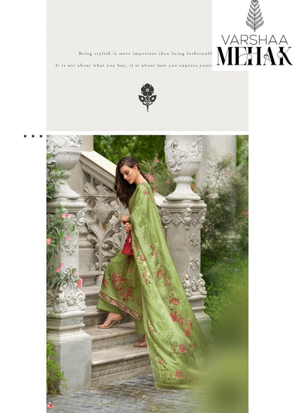 Mehak Varsha Fashions Viscose Muslin Pant Style Suits Manufacturer Ahmedabad