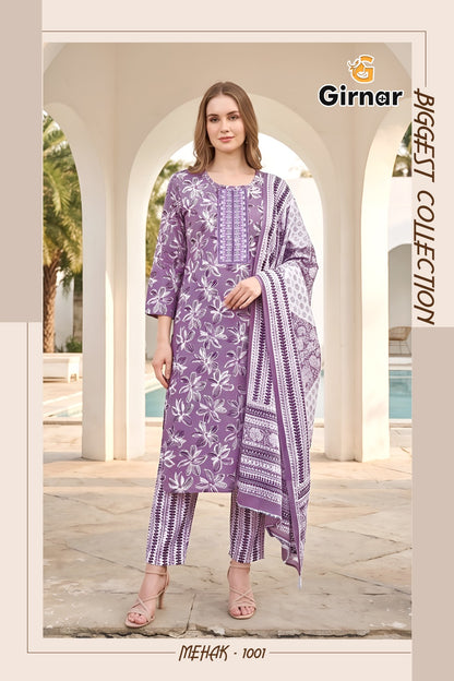 Mehak Vol 1 Girnar Readymade Cotton Pant Suits Exporter Gujarat