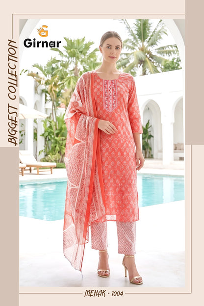 Mehak Vol 1 Girnar Readymade Cotton Pant Suits Exporter Gujarat