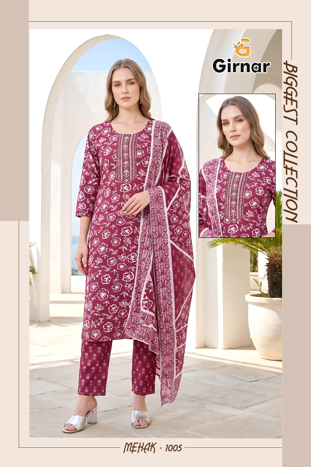 Mehak Vol 1 Girnar Readymade Cotton Pant Suits Exporter Gujarat