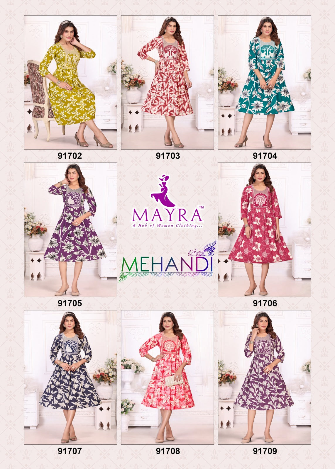 Mehandi Mayra Reyon Feeding Kurtis Manufacturer Ahmedabad