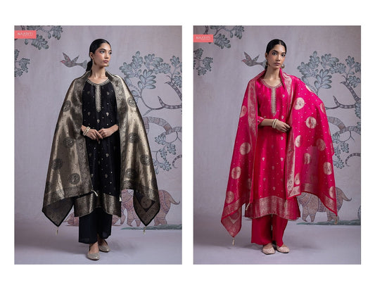 Mehar Naariti Silk Plazzo Style Suits Exporter Gujarat