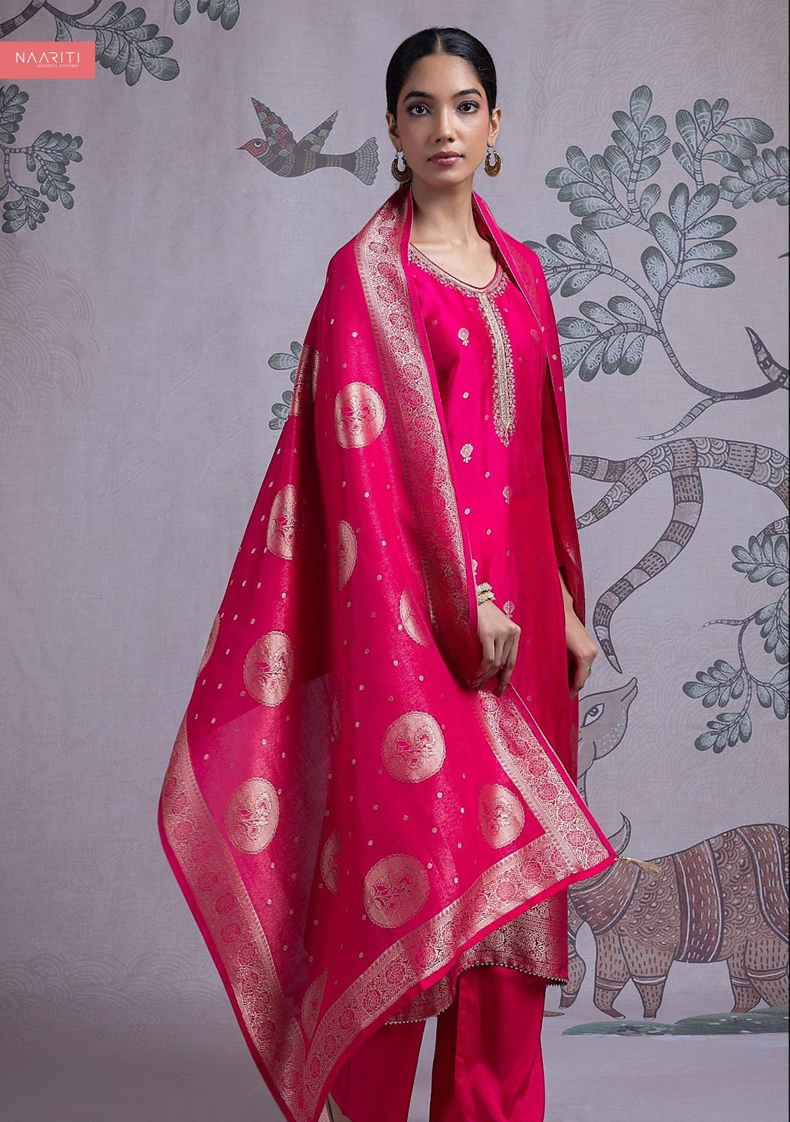 Mehar Naariti Silk Plazzo Style Suits Exporter Gujarat