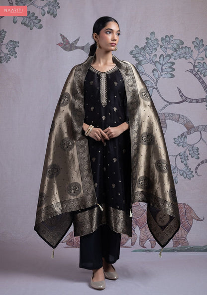 Mehar Naariti Silk Plazzo Style Suits Exporter Gujarat