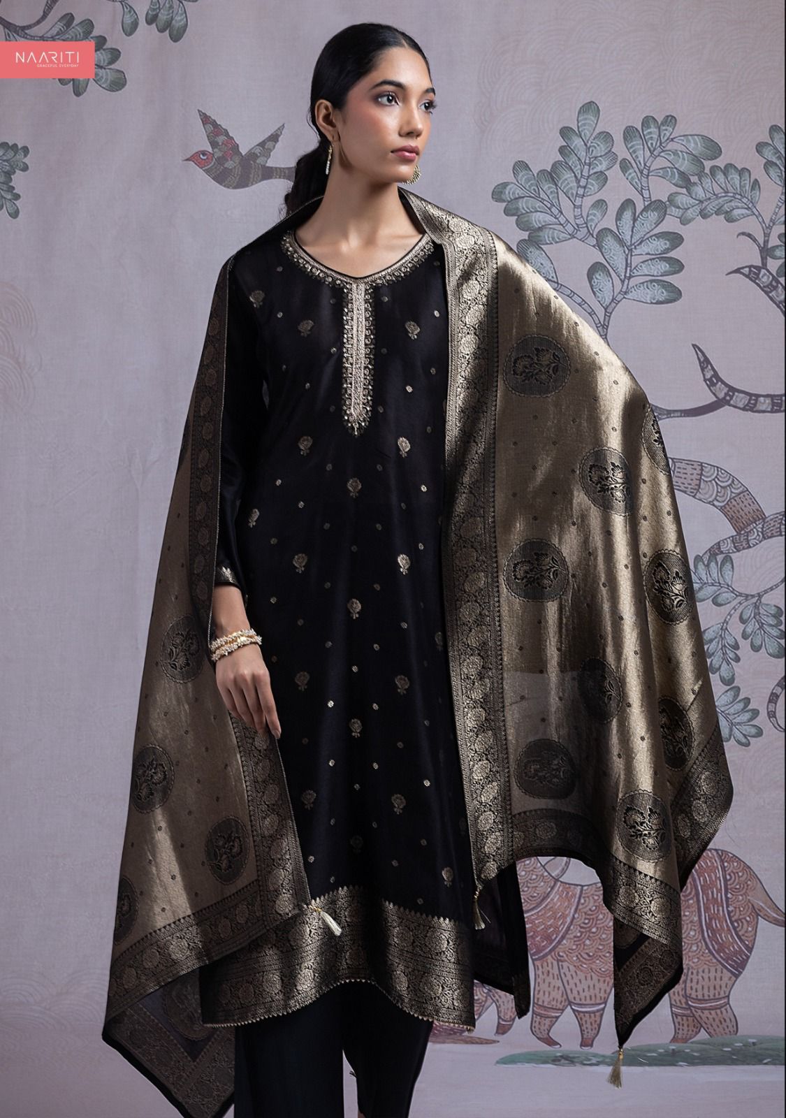 Mehar Naariti Silk Plazzo Style Suits Exporter Gujarat