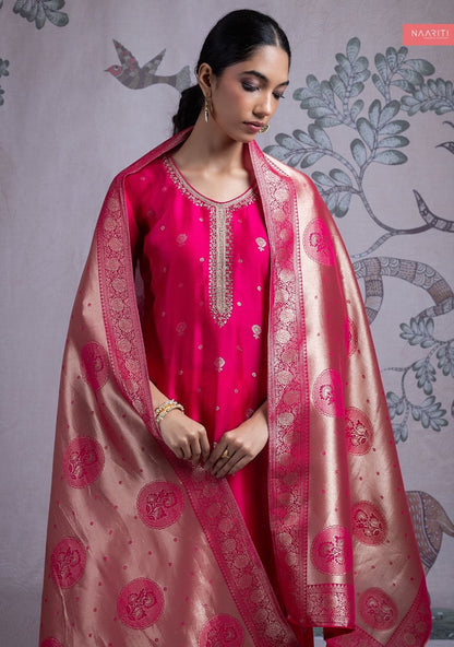 Mehar Naariti Silk Plazzo Style Suits Exporter Gujarat
