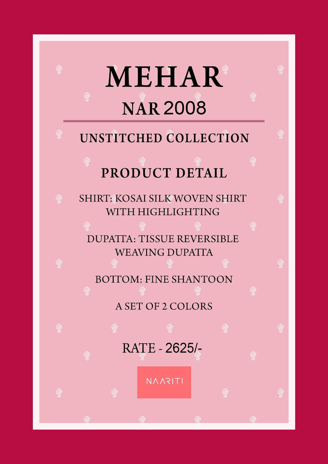 Mehar Naariti Silk Plazzo Style Suits Exporter Gujarat