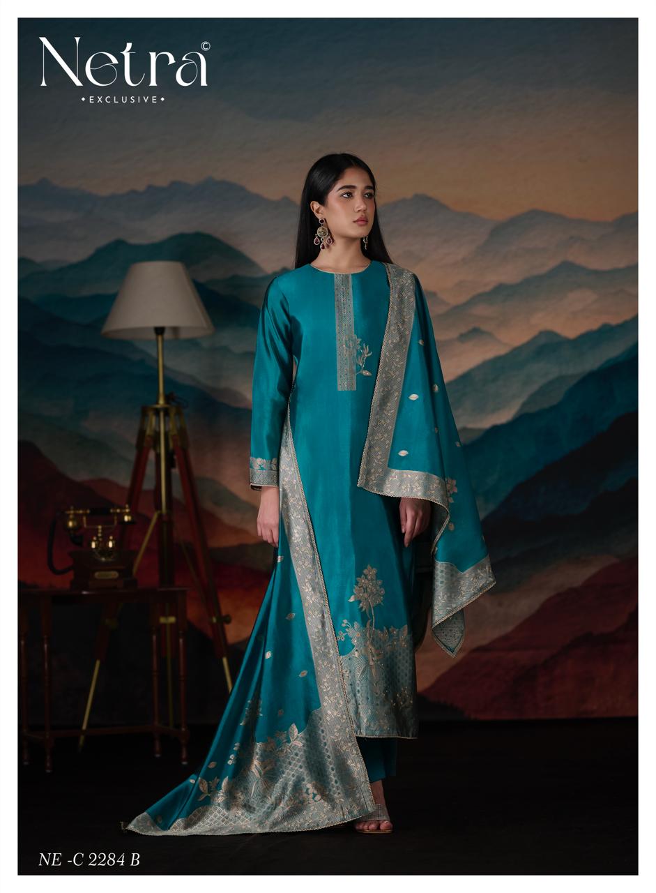 Mehar Netra Woven Silk Pant Style Suits Wholesaler Ahmedabad