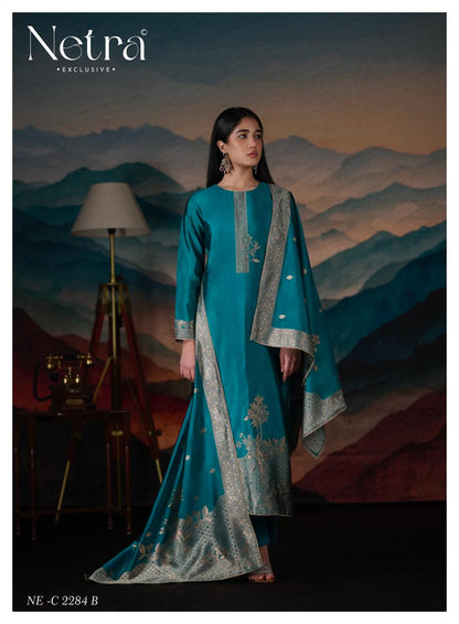 Mehar Netra Woven Silk Pant Style Suits Wholesaler Ahmedabad