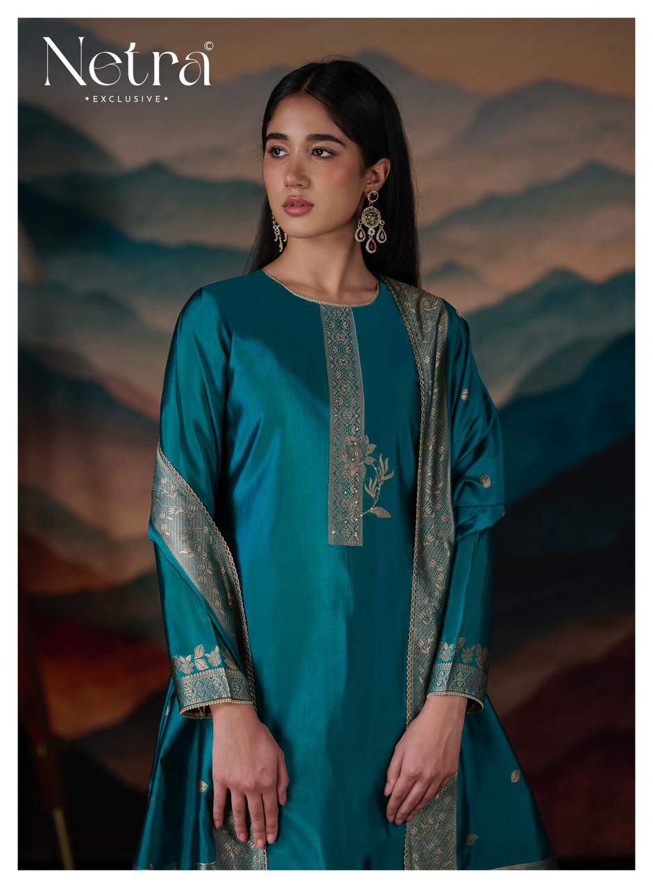 Mehar Netra Woven Silk Pant Style Suits Wholesaler Ahmedabad