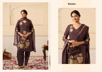 Mehar Ramtex Cotton Pant Style Suits Supplier India