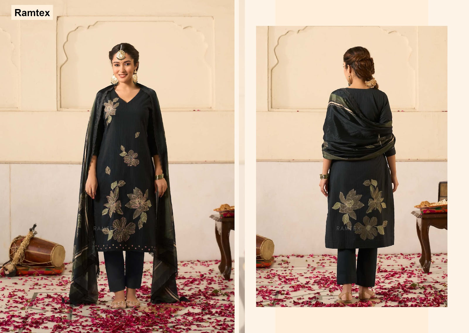 Mehar Ramtex Cotton Pant Style Suits Supplier India