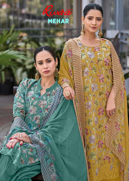 Mehar Rivaa Lawn Pakistani Salwar Suits Supplier India