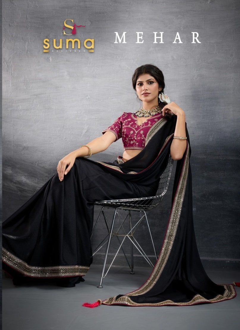 Mehar Suma Designer Georgette Sarees Wholesale Price