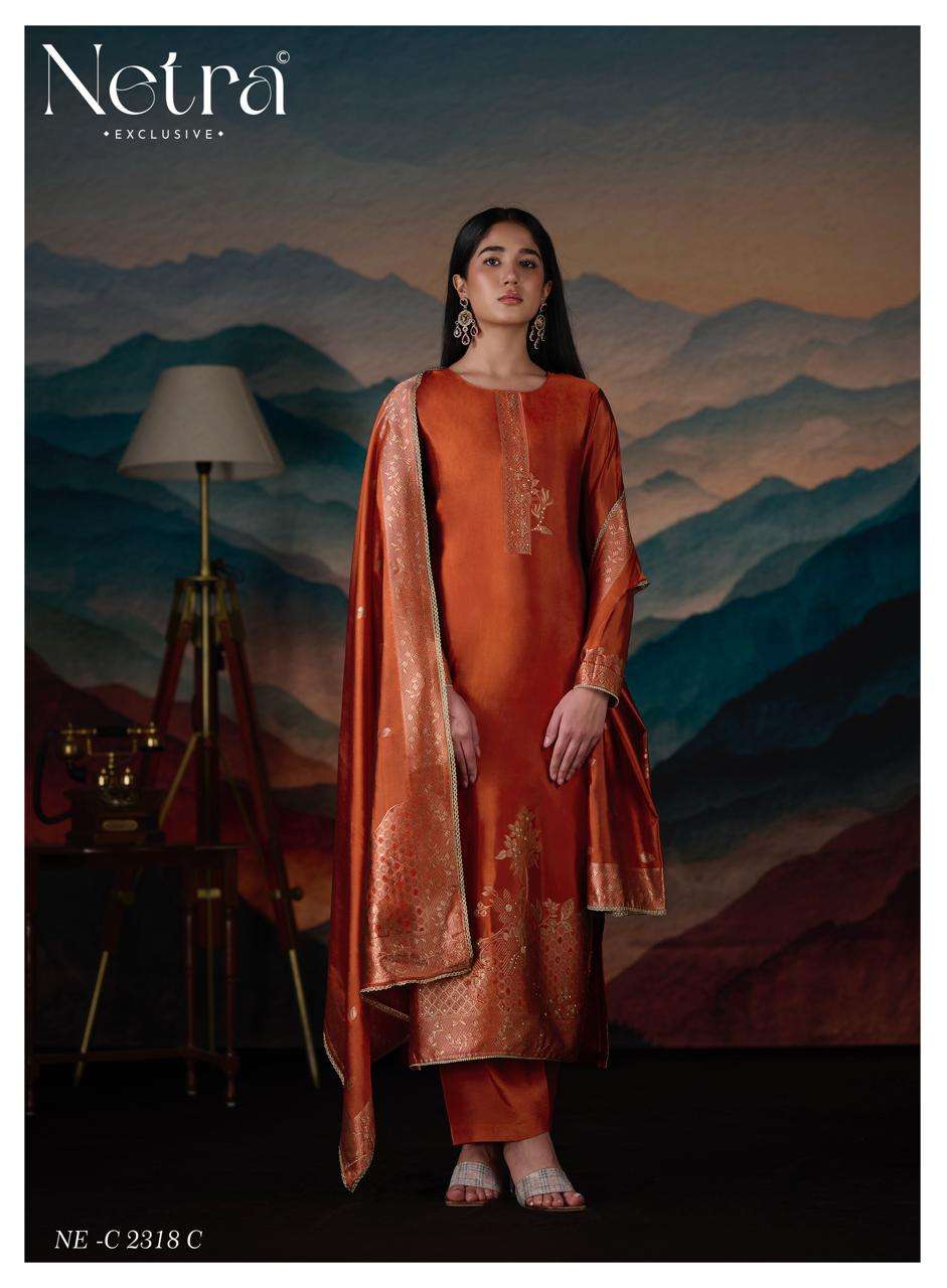 Mehar Vol 2 Netra Woven Silk Pant Style Suits Wholesale Price