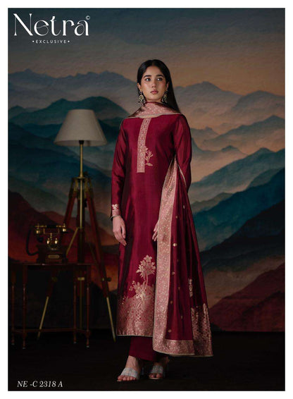 Mehar Vol 2 Netra Woven Silk Pant Style Suits Wholesale Price