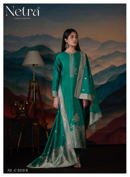 Mehar Vol 2 Netra Woven Silk Pant Style Suits Wholesale Price