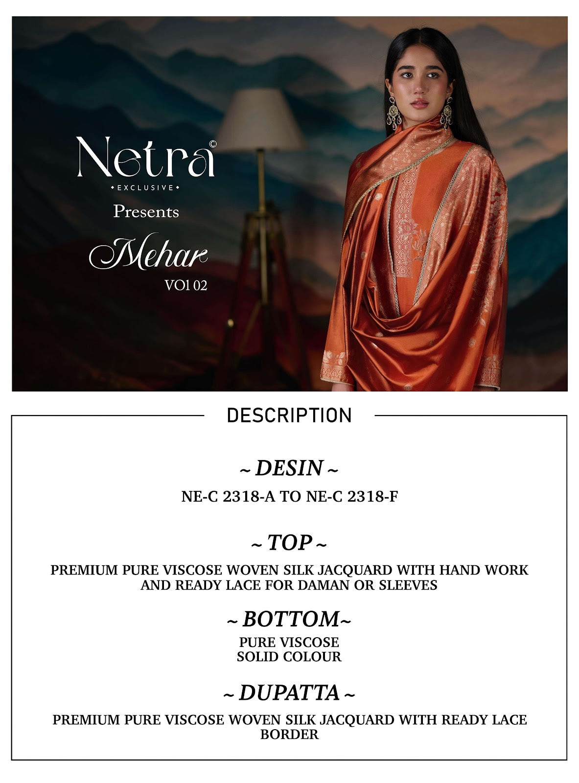 Mehar Vol 2 Netra Woven Silk Pant Style Suits Wholesale Price