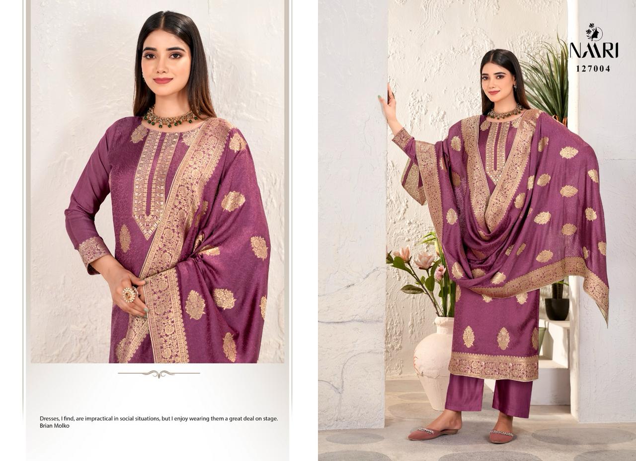 Mehar Vol 9 Naari Pure Muslin Pant Style Suits Wholesaler India