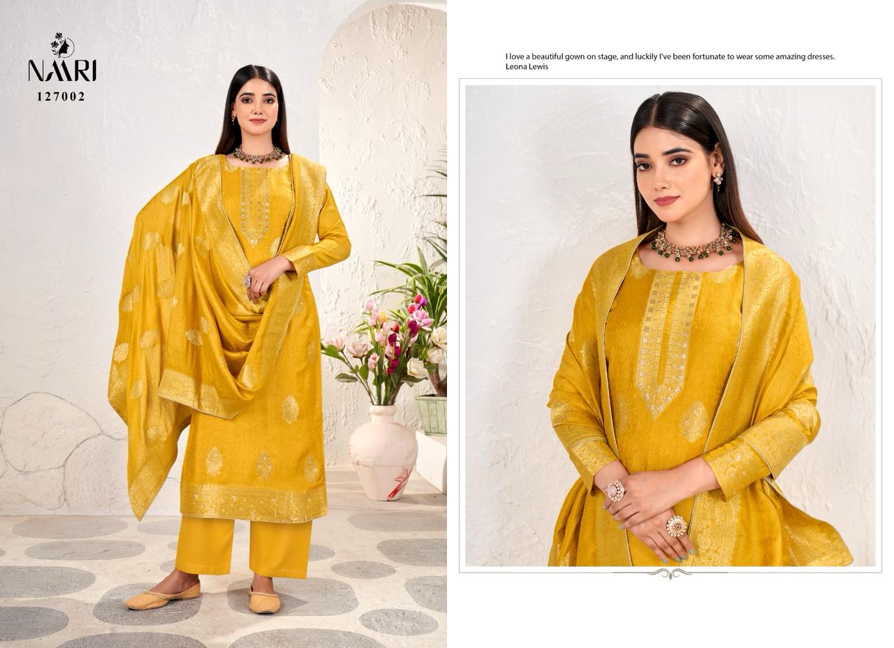 Mehar Vol 9 Naari Pure Muslin Pant Style Suits Wholesaler India