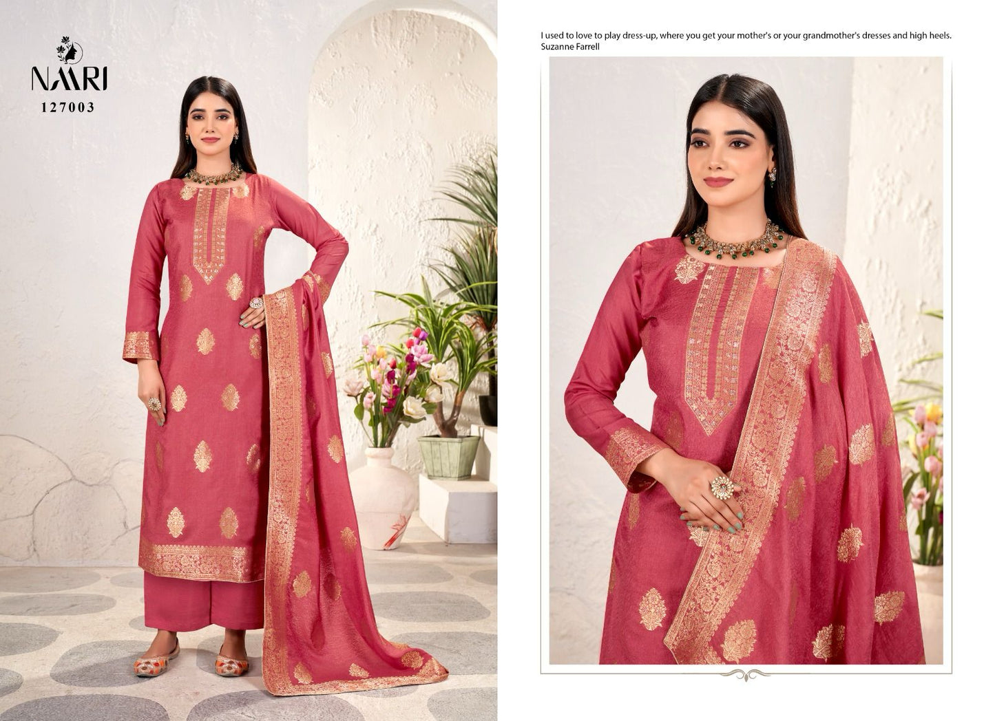 Mehar Vol 9 Naari Pure Muslin Pant Style Suits Wholesaler India