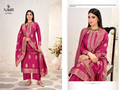 Mehar Vol 9 Naari Pure Muslin Pant Style Suits Wholesaler India