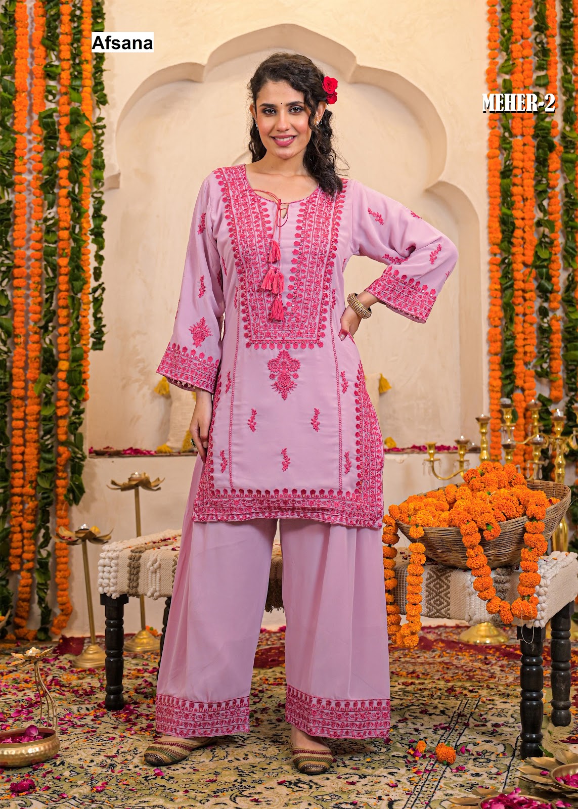 Meher Afsana Georgette Co Ord Set Supplier