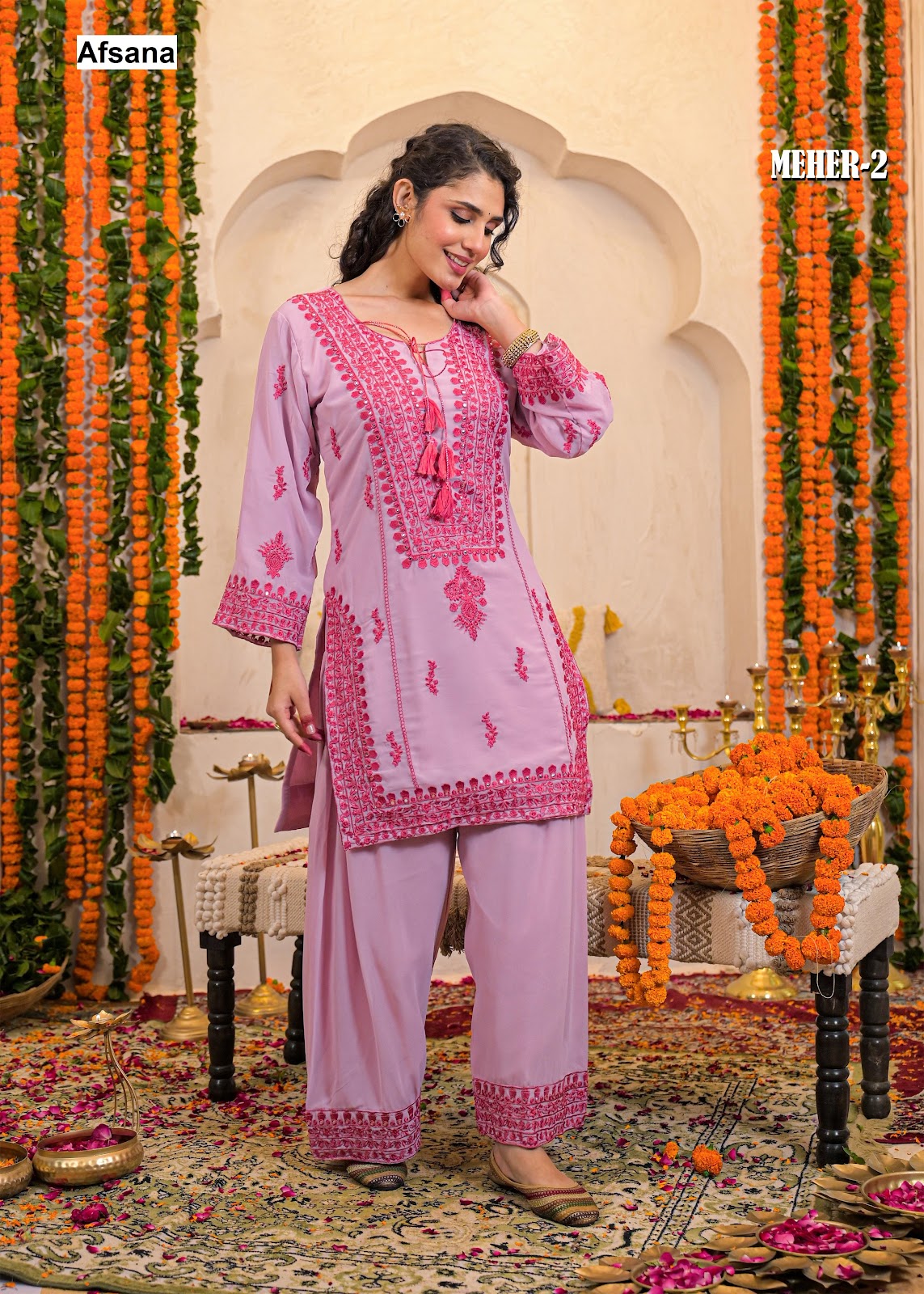 Meher Afsana Georgette Co Ord Set Supplier