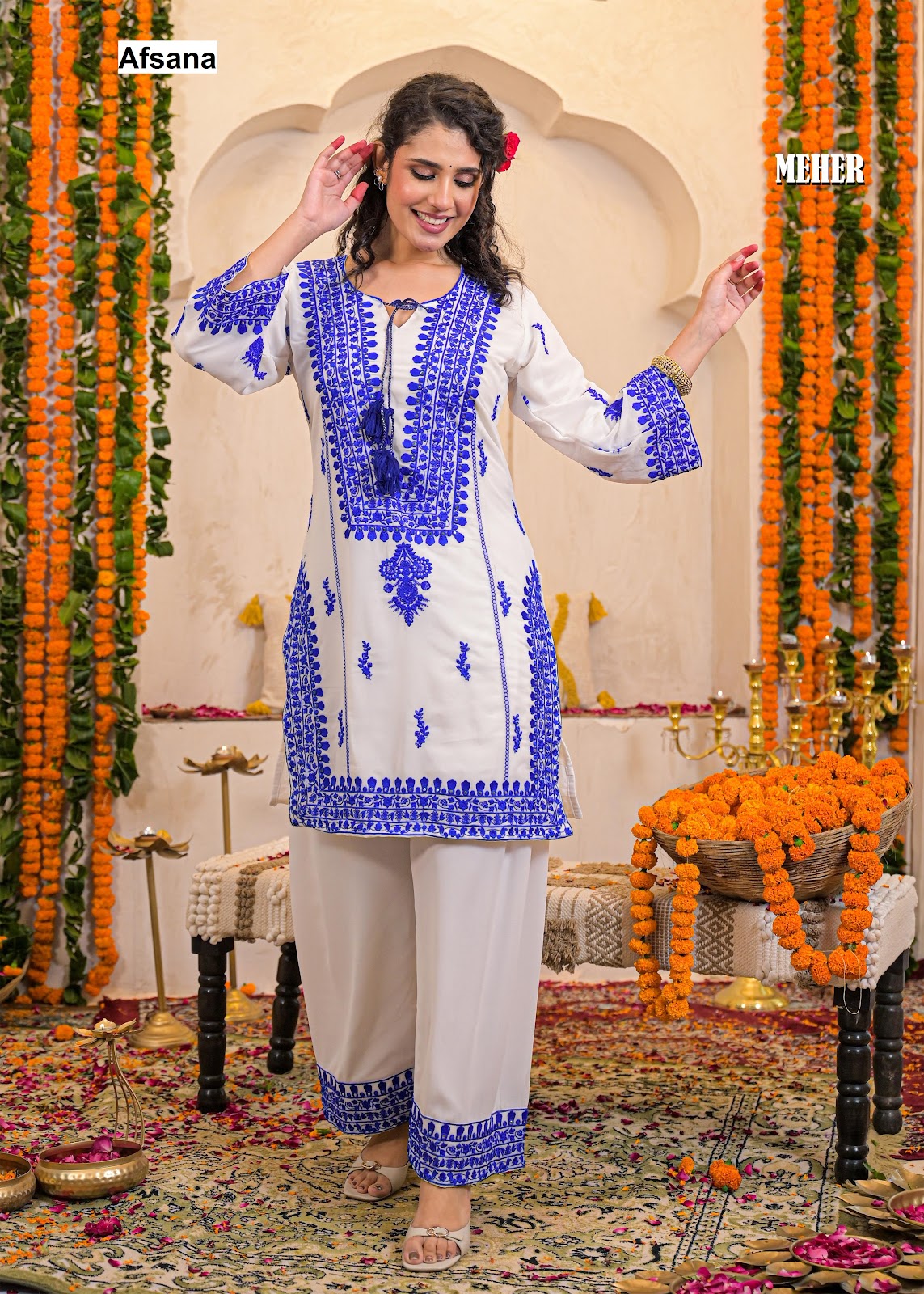 Meher Afsana Georgette Co Ord Set Supplier