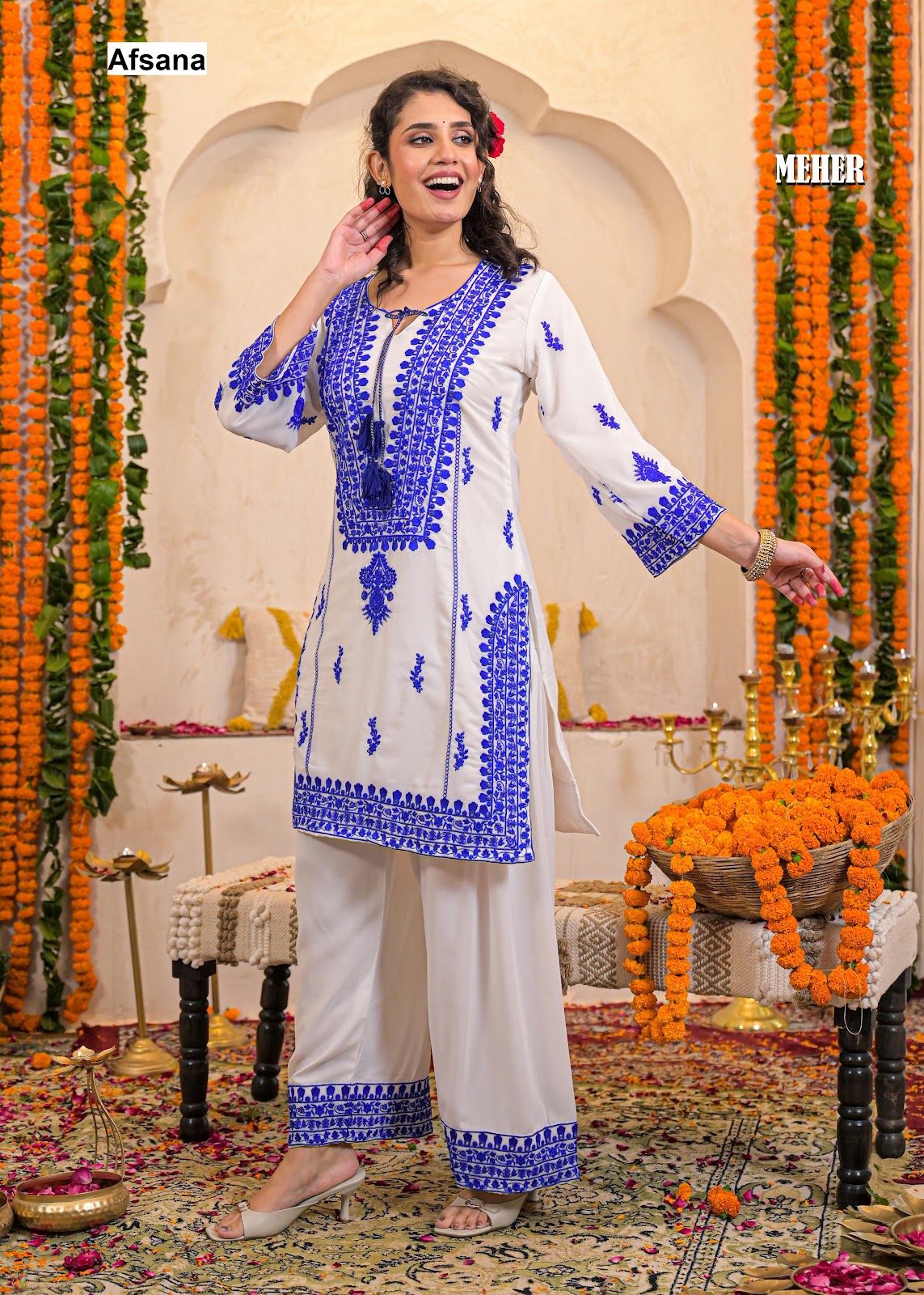 Meher Afsana Georgette Co Ord Set Supplier