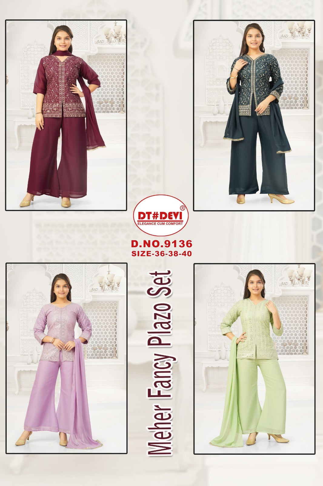 Meher Dn 9136 Dt Devi Georgette Girls Indowestern Pair Supplier Ahmedabad