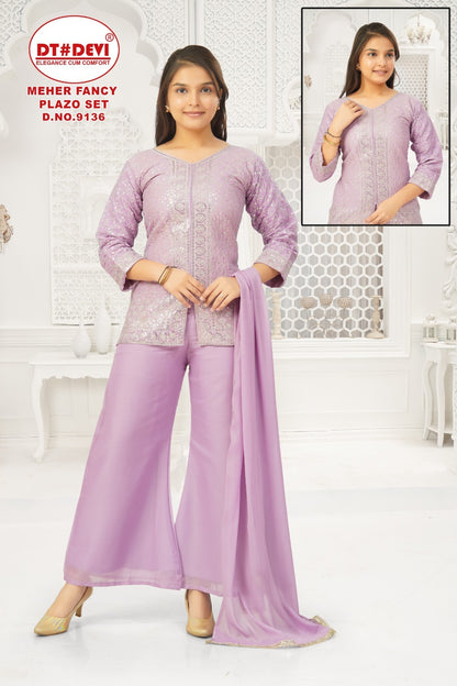 Meher Dn 9136 Dt Devi Georgette Girls Indowestern Pair Supplier Ahmedabad