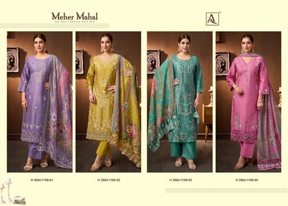 Meher Mahal Alok Zam Cotton Karachi Salwar Suits Wholesaler India