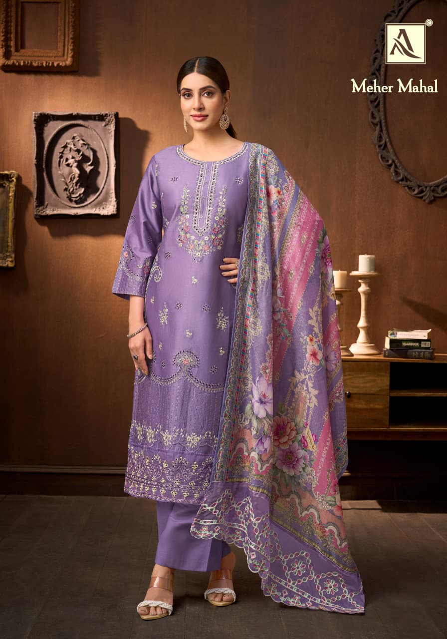 Meher Mahal Alok Zam Cotton Karachi Salwar Suits Wholesaler India
