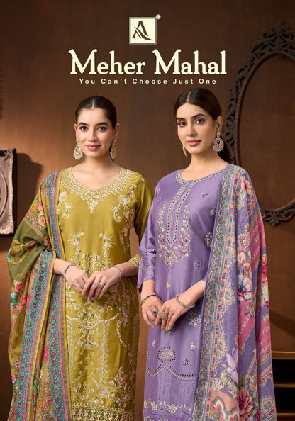 Meher Mahal Alok Zam Cotton Karachi Salwar Suits Wholesaler India