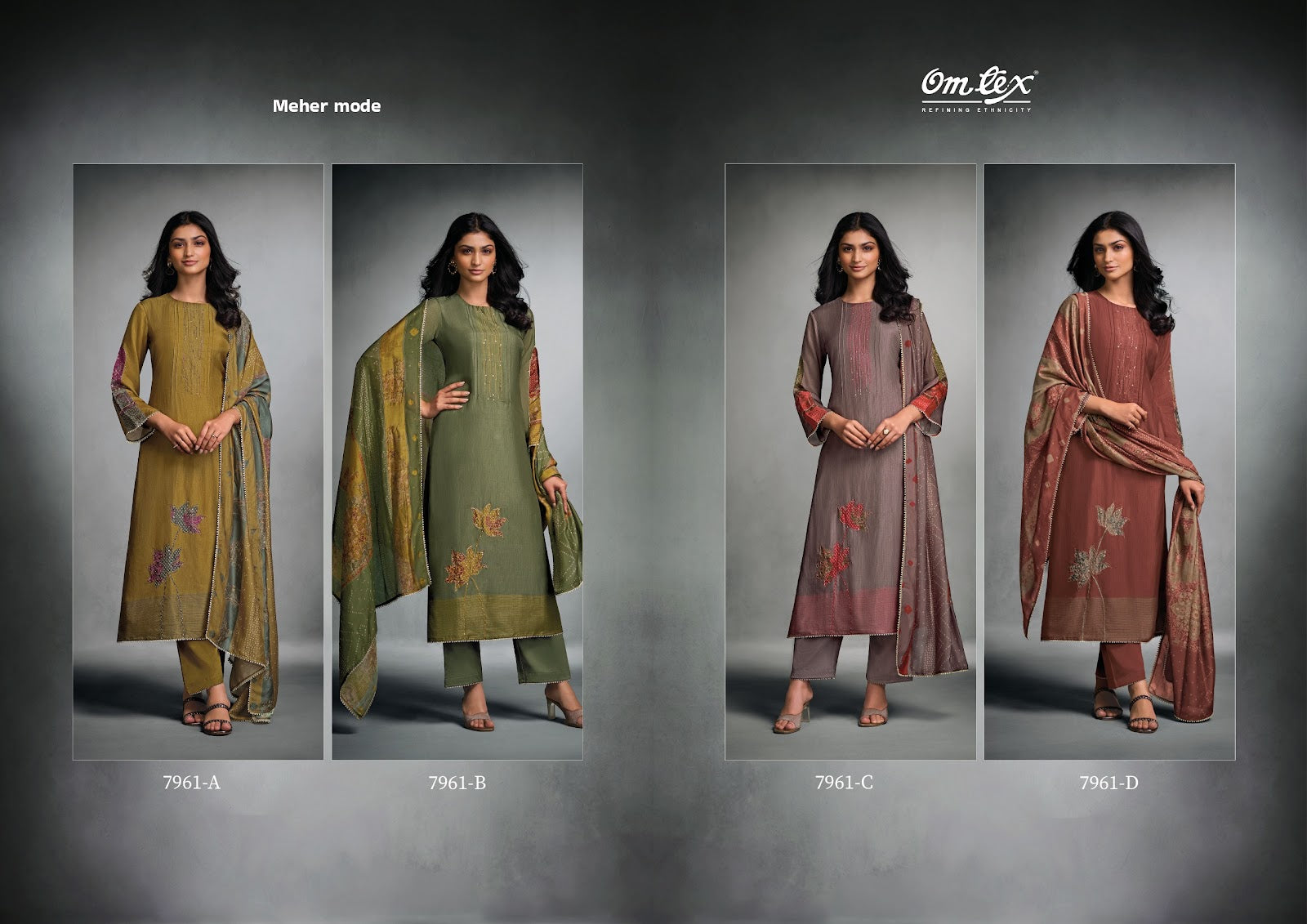 Meher Mode Omtex Silk Pant Style Suits Exporter Ahmedabad