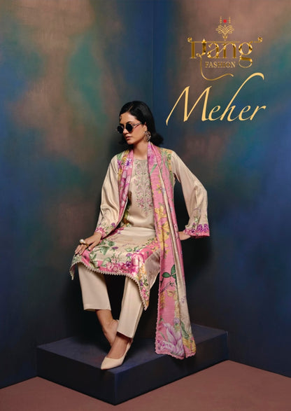 Meher Rang Fashion Shimmer Pashmina Suits Manufacturer Ahmedabad